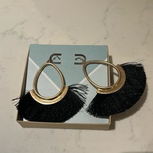 Fringe Fan Statement Earrings